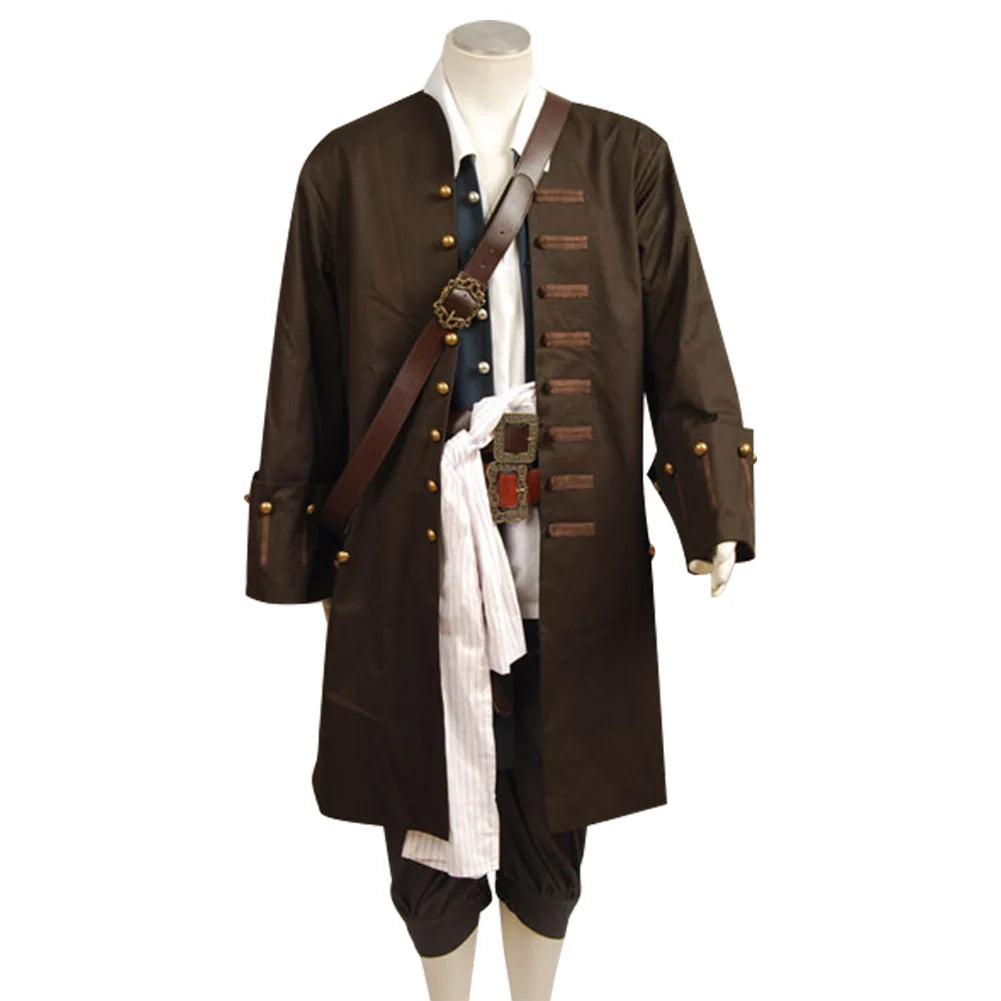 Pirates of the Caribbean Pirates des Caraïbes Jack Sparrow Uniforme Cosplay Costume