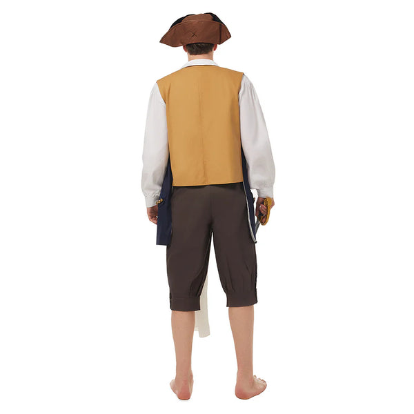 Pirates of the Caribbean Pirates des Caraïbes Jack Sparrow Uniforme Cosplay Costume